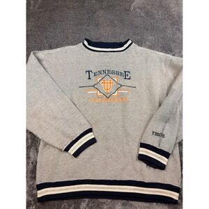 Vintage Distressed Discus Tennessee Volunteers Sweatshirt Grey Mens L Collegiate